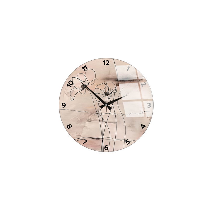Wallity Huhu343 Reloj de Pared Decorativo de Cristal 40 x 40 cm
